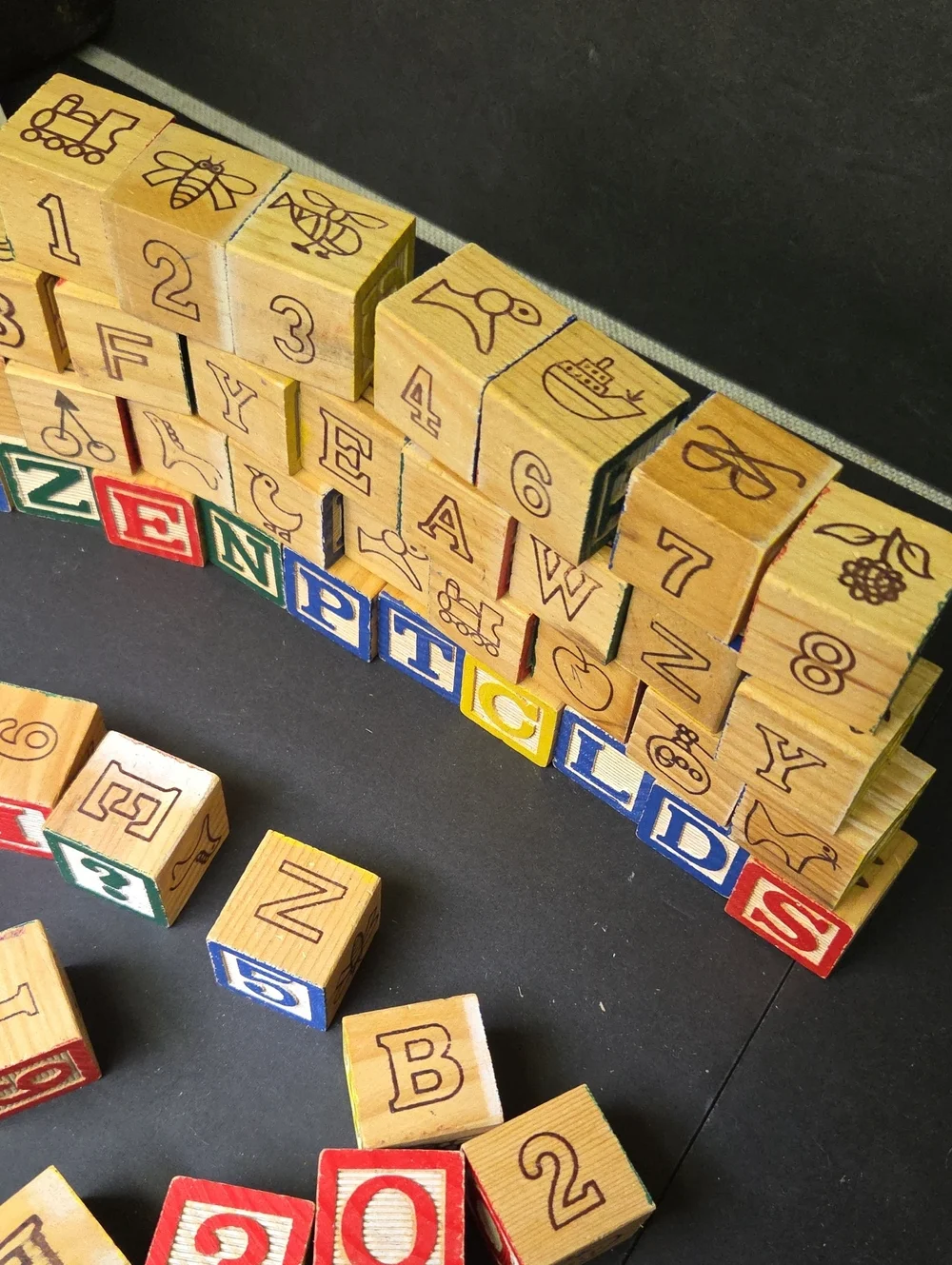 Playskool Letter Wood Blocks 49 Blocksa